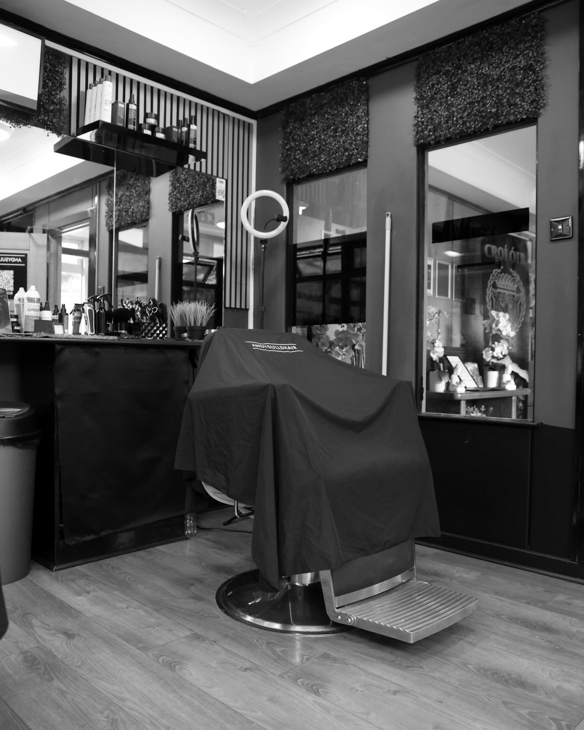 Inside the AndySullsHair shop in Glanmire
